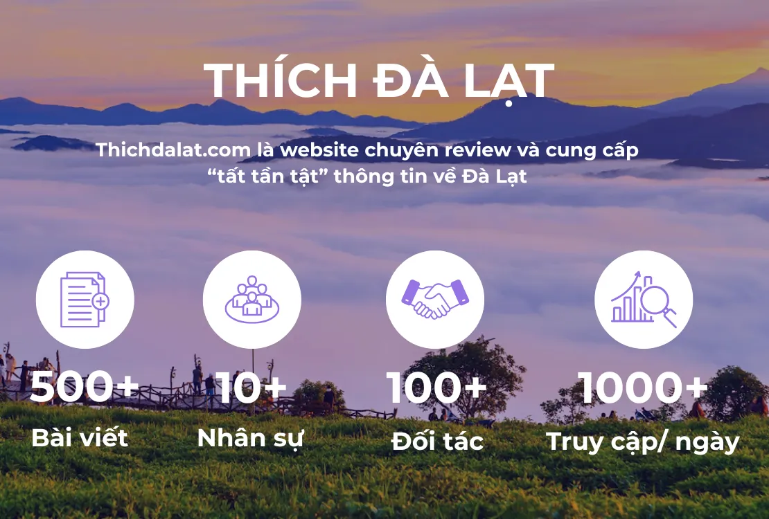 Banner hiển thị trên mobile website Thích Đà Lạt