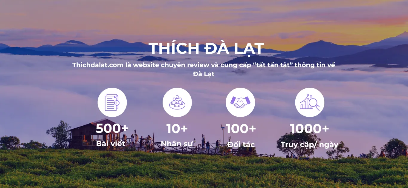 Banner hiển thị website Thích Đà Lạt