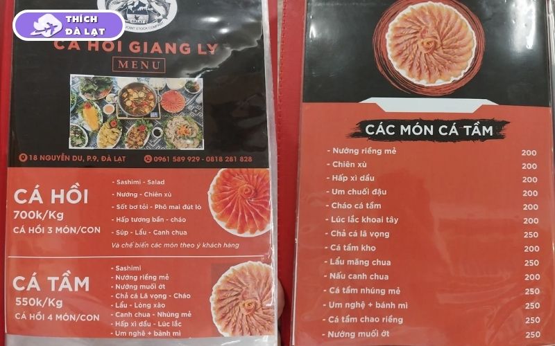 Review mới nhất về nhà hàng Cá Tầm Giang Ly Đà Lạt có gì nổi bật? 8 cá tầm giang ly