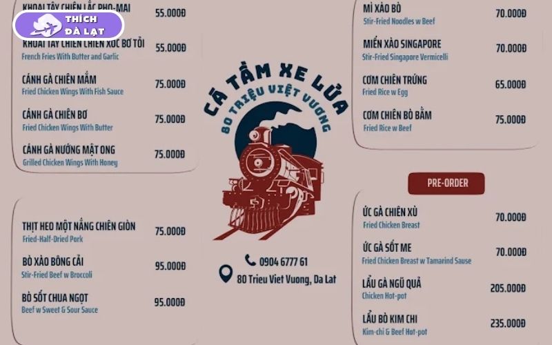 Review chi tiết về quán lẩu cá tầm Xe Lửa Đà Lạt độc lạ - giá rẻ 17 cá tầm xe lửa đà lạt