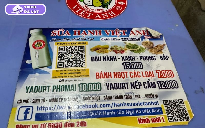 Review chi tiết về quán Hạnh Sữa Việt Anh Đà Lạt luôn đông đúc 8 hạnh sữa việt anh