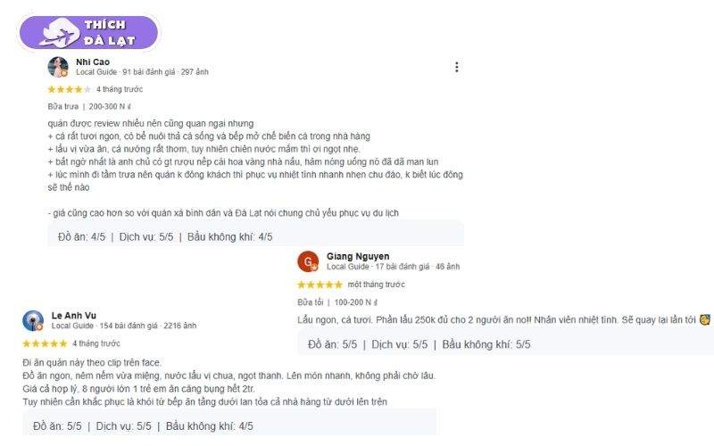 Review chi tiết về quán lẩu cá tầm Chu Gia ngon số 1 Đà Lạt 20 lẩu cá tầm chu gia