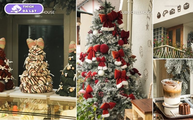 quán cafe trang trí noel ở đà lạt
