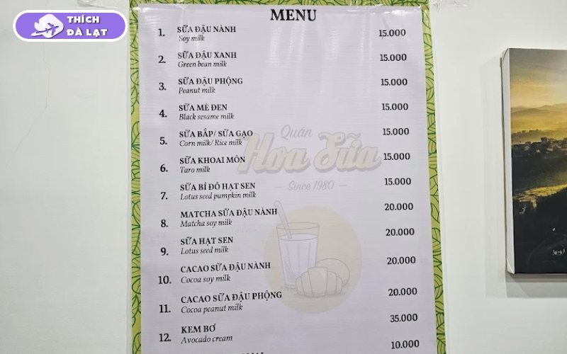 Review chi tiết về quán sữa đậu nành Hoa Sữa Đà Lạt nhộn nhịp 8 sữa đậu nành hoa sữa