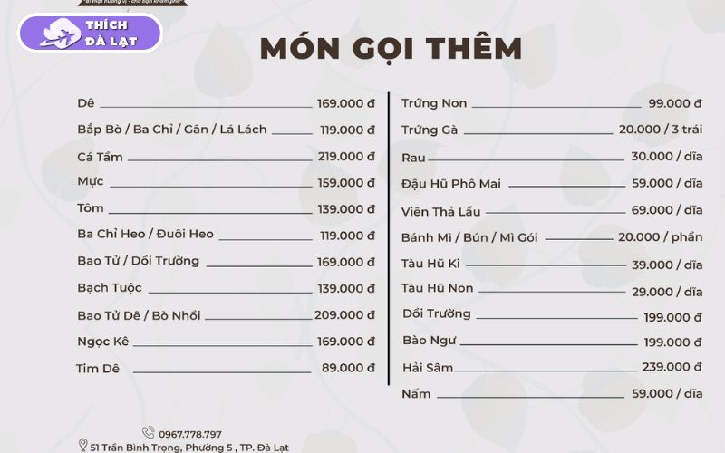 Review mới nhất về Tầm Bóp Tiệm Lẩu Nướng Đà Lạt menu đa dạng 26 tầm bóp tiệm lẩu nướng