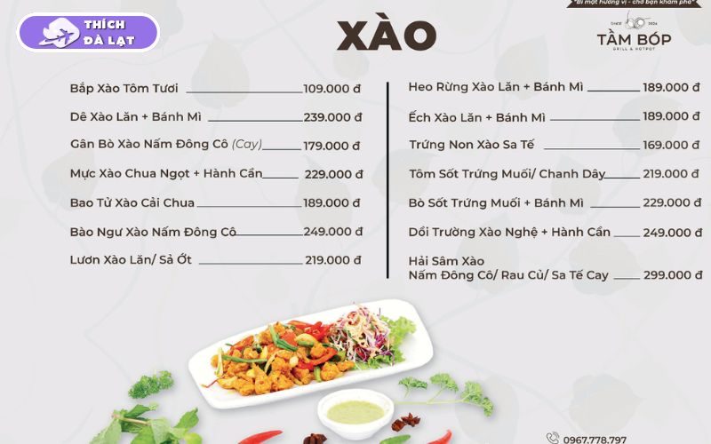 Review mới nhất về Tầm Bóp Tiệm Lẩu Nướng Đà Lạt menu đa dạng 21 tầm bóp tiệm lẩu nướng