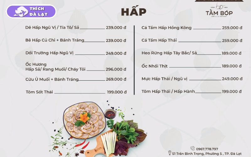 Review mới nhất về Tầm Bóp Tiệm Lẩu Nướng Đà Lạt menu đa dạng 23 tầm bóp tiệm lẩu nướng