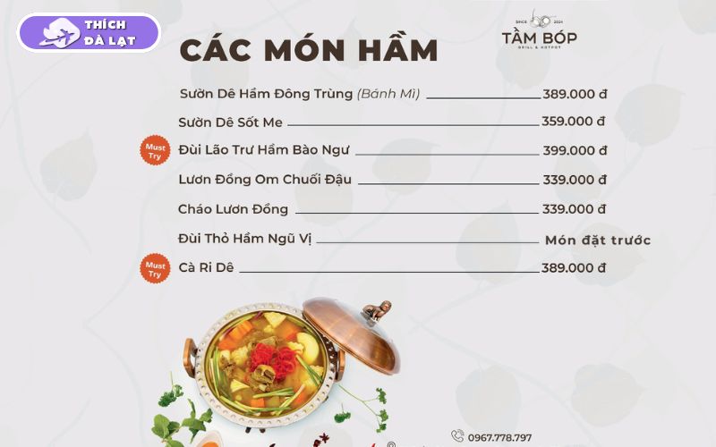 Review mới nhất về Tầm Bóp Tiệm Lẩu Nướng Đà Lạt menu đa dạng 25 tầm bóp tiệm lẩu nướng