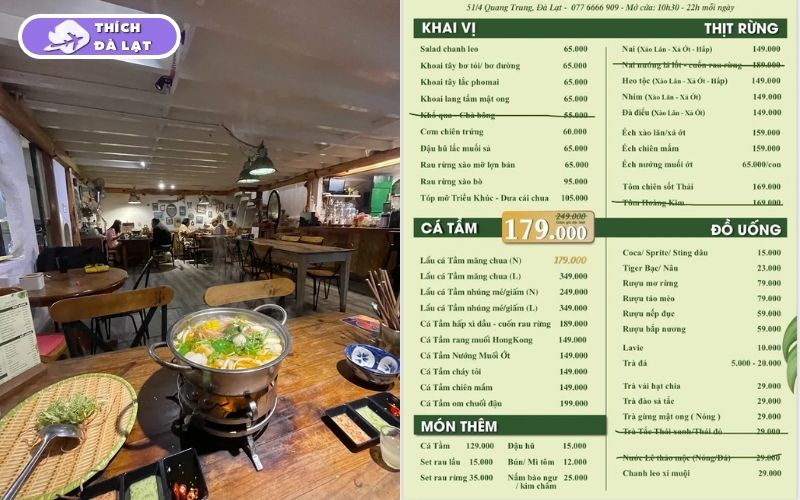 Review mới nhất về tiệm Cá Tầm & Thịt Rừng Nhà Nắng Đà Lạt 8 tiệm cá tầm & thịt rừng nhà nắng